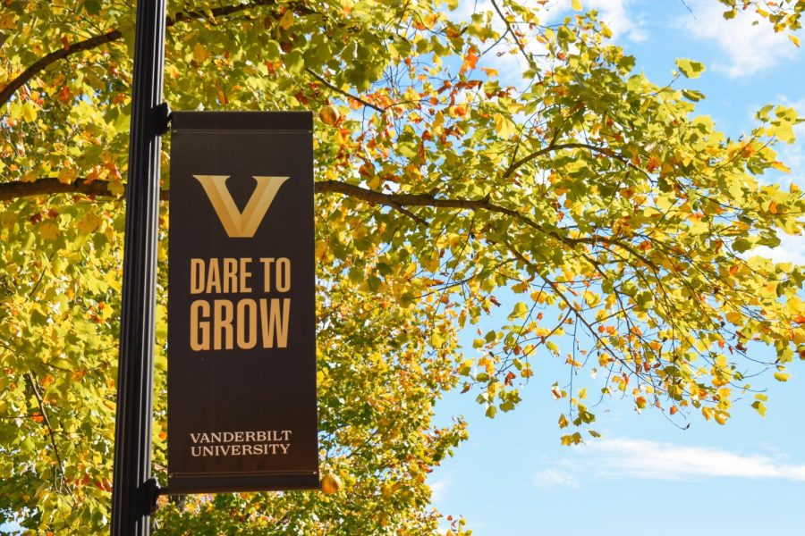 "Dare to Grow" sign surrounded by fall leaves, captured on Oct. 24, 2022. (Hustler Multimedia/Claire Gatlin)