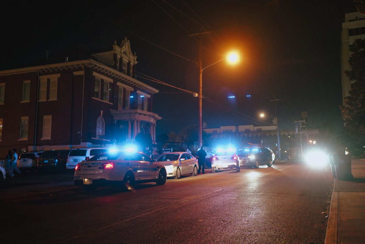 Police cars around 2004 Terrace Place after an armed burglary was reported on Nov. 8, 2023. (Hustler Multimedia/Arianna Santiago)