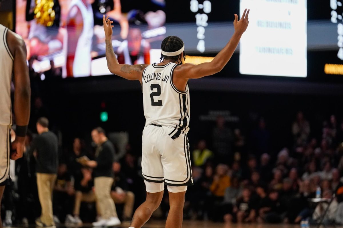 MJ Collins Jr. amps up the crowd, as photographed on Jan. 18, 2025. (Hustler Multimedia/Connor Campbell)